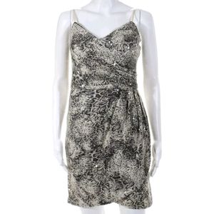 OLEG CASSINI SNAKESKIN SEQUIN DRESS KNEE 14